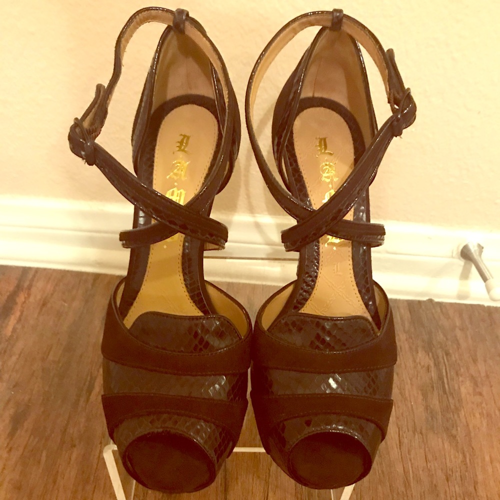 L.A.M.B Platform Heels